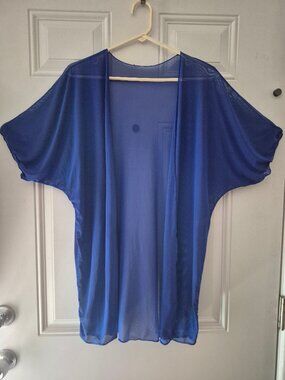 Cobalt Blue ,sheer,cover up, S/M